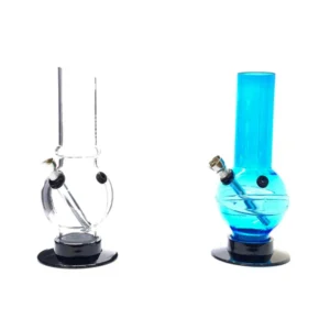 8" Mixed Colour Plain  Acrylic Bong
